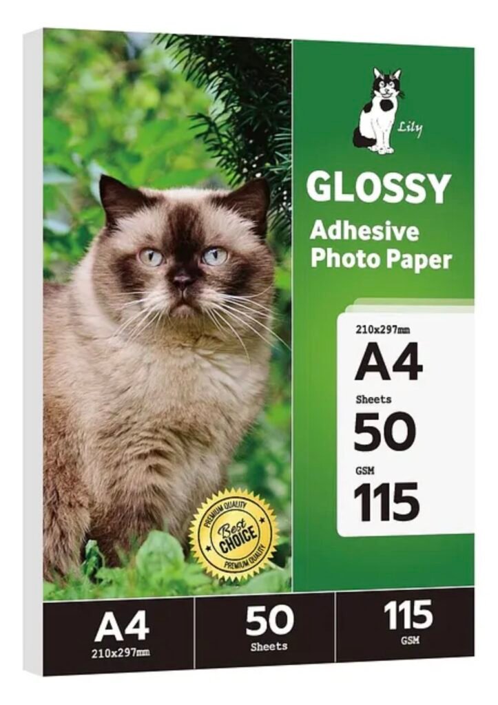 Papel fotografico adhesivo